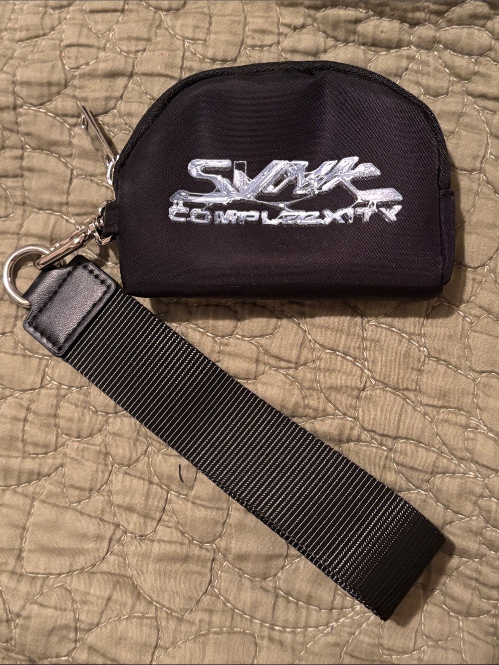 Aespa Black Coin Key Pouch with Wrist Strap